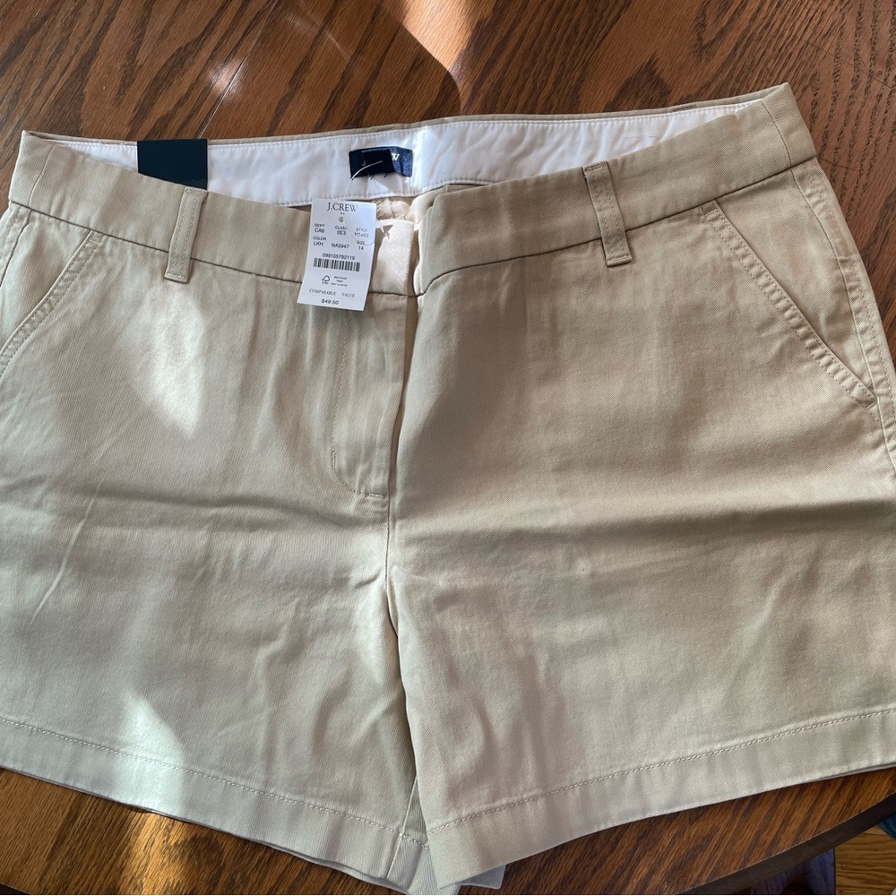 J. Crew Women's Tan Chino Bermuda Shorts